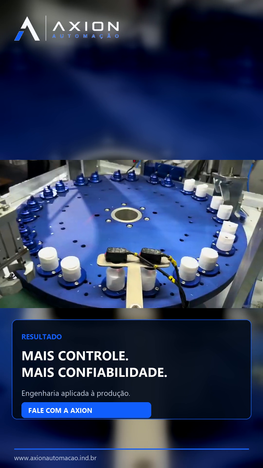 Resultado de retrofit industrial com máquina em operação
